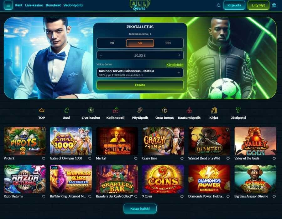 allspins kasino maksaa ja pelata