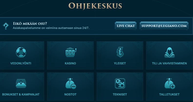 slotuna kasino Asiakaspalvelu