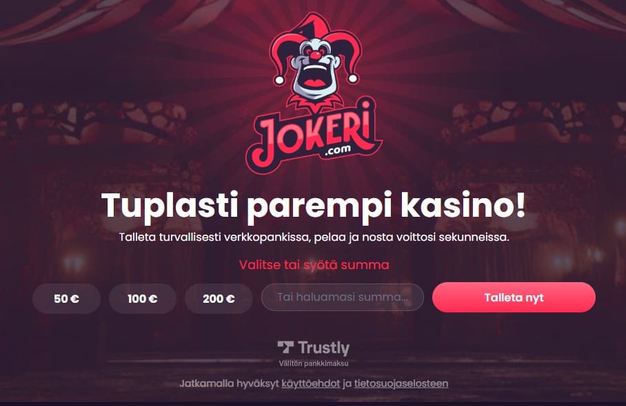 jokeri kasino maksaa ja pelata