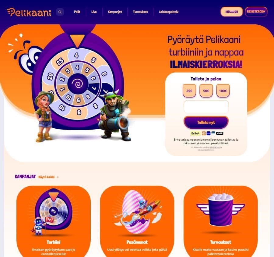 pelikaani kasino maksaa ja pelata