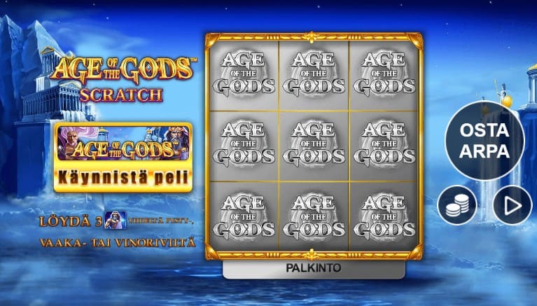 Parhaat Kasino Raaputusarvat Age of the Gods Scratch