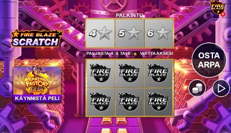 Parhaat Kasino Raaputusarvat Fire Blaze Scratch