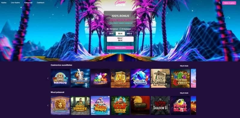 casino vice maksaa ja pelata