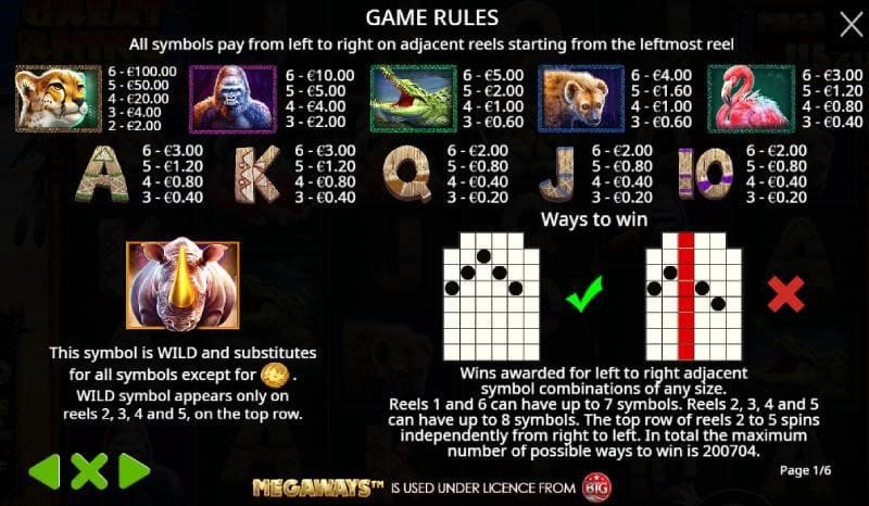 Symbolit Pragmatic play Great rhino megaways