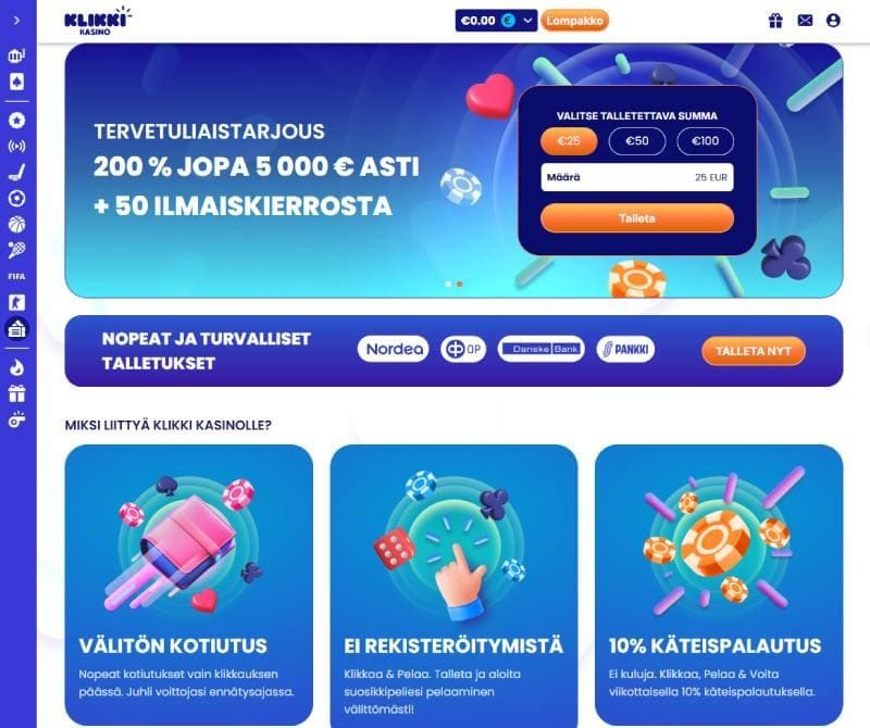 klikki kasino maksaa ja pelata