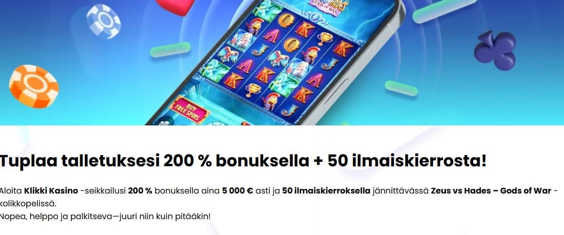 klikki kasino bonukset ja tarjoukset