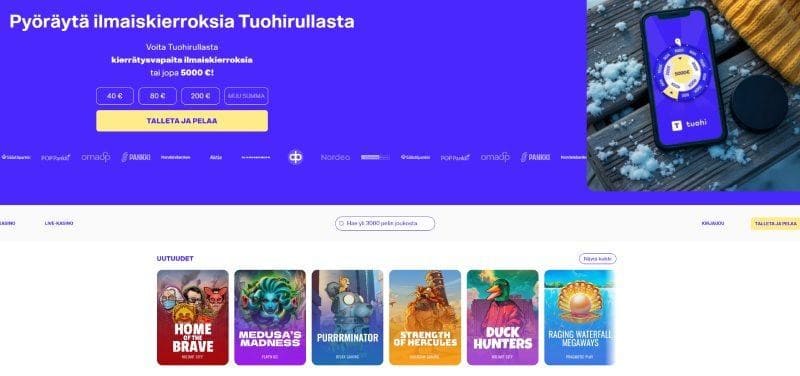 tuohi kasino maksaa ja pelata