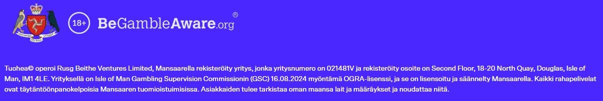 tuohi kasino Maksujen turvallisuus