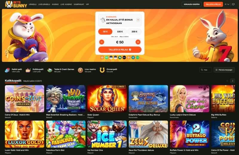 bets bunny kasino maksaa ja pelata