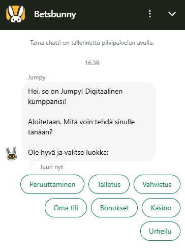 bets bunny kasino Asiakaspalvelu