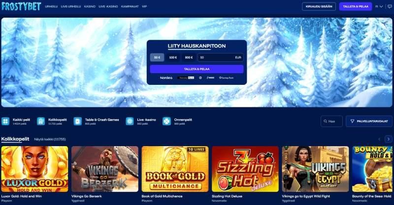 frostybet casino maksaa ja pelata