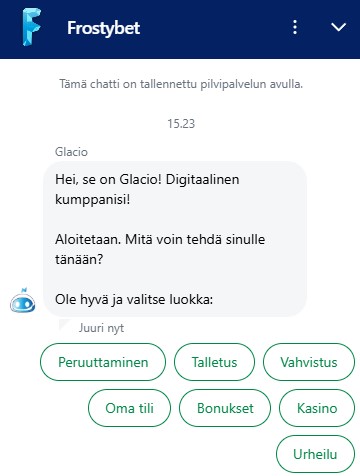 frostybet casino Asiakaspalvelu