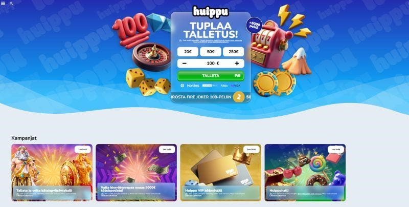 huippukasino maksaa ja pelata