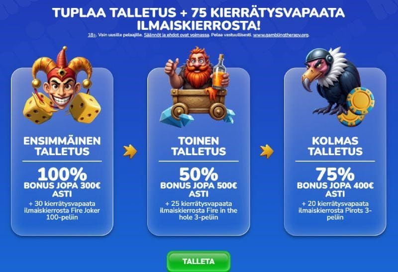 huippukasino bonukset ja tarjoukset