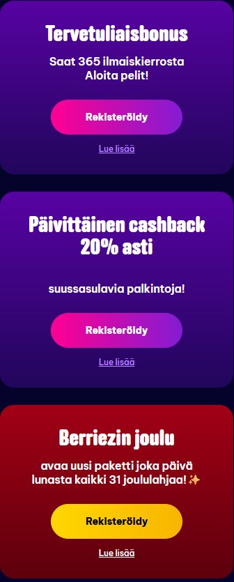berriez casino tervetulobonus ja kampanjat