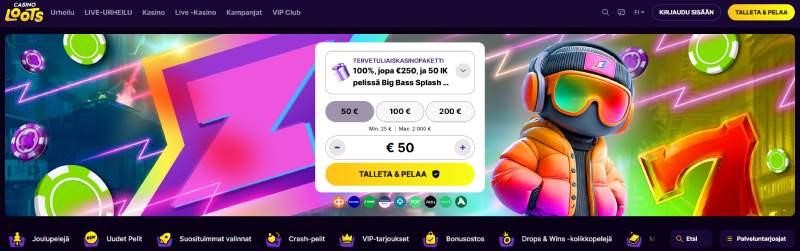 casinoloots maksaa ja pelata