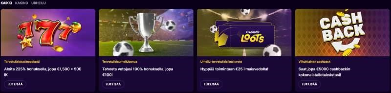 casinoloots ervetulobonus ja kampanjat
