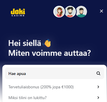 joki kasino asiakaspalvelu