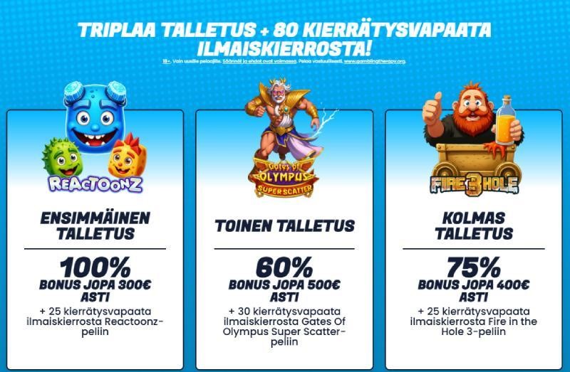 mainio kasino tervetulobonus ja kampanjat