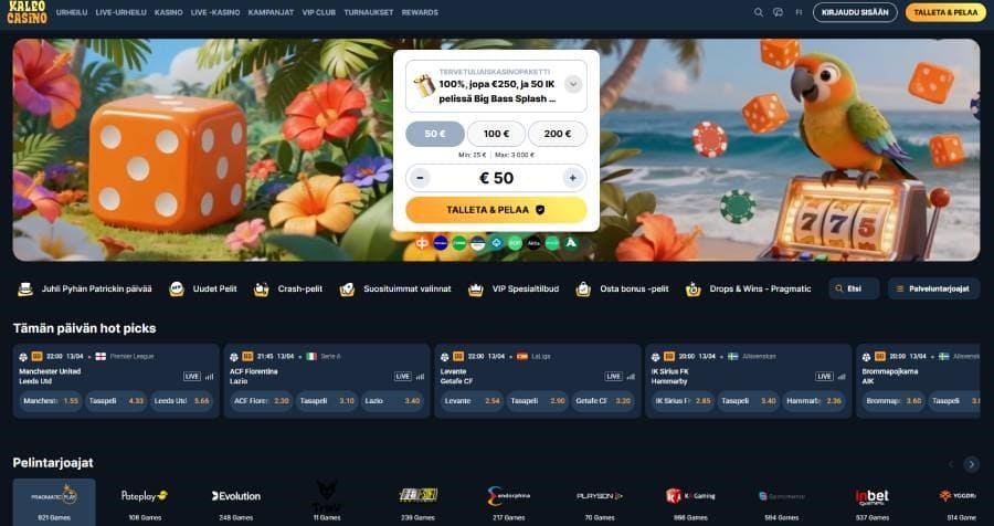 kaleo casino maksaa ja pelata