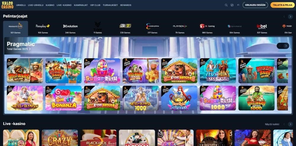 kaleo casino Ulkoasu ja käytettävyys