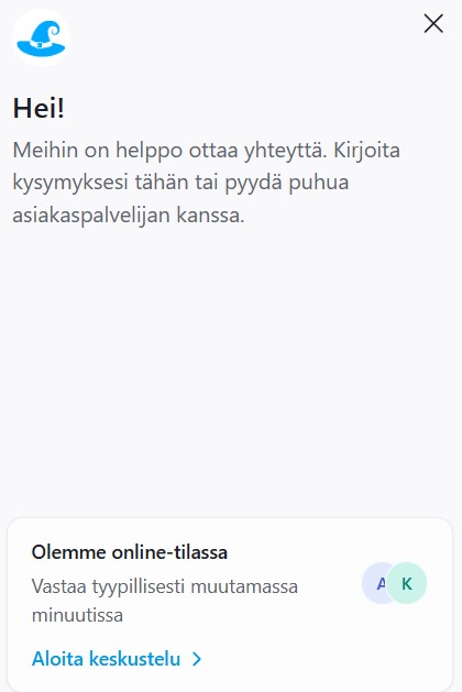 taika spinni kasino Asiakaspalvelu