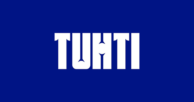 Tuhti Casino -logo: valkoinen Tuhti-teksti tummansinisellä taustalla